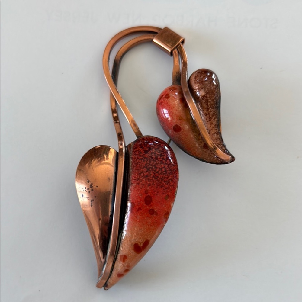 Matisse Renoir Elegant Copper and Red Heart Pendant